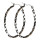 Stainless steel earrings, oval, 48x35mm