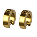 Stainless steel earrings, 14x4mm, Gold