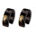 Stainless steel earrings, 14x4mm, Black