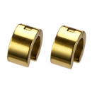 Stainless steel earrings, 14x7mm, Gold
