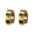 Stainless steel earrings with stones, 14x4mm, Gold