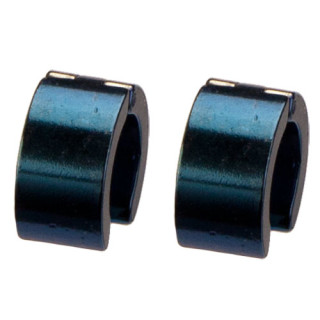 Stainless steel earrings, 14x7mm, Blue