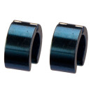 Stainless steel earrings, 14x7mm, Blue
