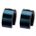 Stainless steel earrings, 14x7mm, Blue