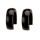 Edelstahlohrringe Creolen abgerundet, 14x4mm, Schwarz