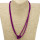 Long metal necklace, 120cm, purple