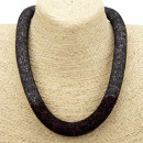 Big net necklace, 16mm, black-red