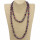 Long freshwater pearl necklace with fantasy pearls, 120cm, purple-grey