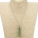 Necklace with natural stone pendant Pendulum, Green...