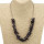 Necklace with natural stones, blue sandstone
