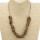 necklace with natural stones, tiger eye
