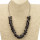 Necklace with natural stones, black agate