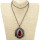 Long necklace, 74cm, black-red-clear