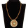 Indianerkette Leder Braun-Beige