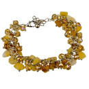 Armkette mit Natursteinen, Gelbe Jade