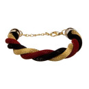 3lines metal bracelet, black-red-gold