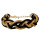 Fashion metal bracelet, black-gold