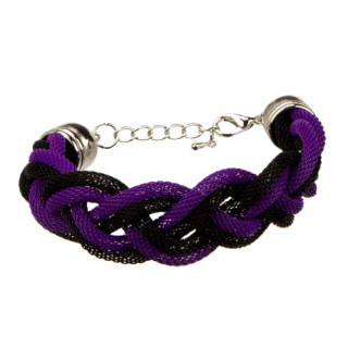 Fashion metal bracelet, black-gold