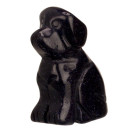 engraving dog, 47mm, blue sandstone