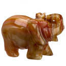 engraving elephant, 103mm, red agate - only 1pc left!
