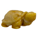 Gravur Schildkröte, 103mm, Gelbe Jade