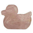 Gravur Ente, 48mm, Rosenquarz