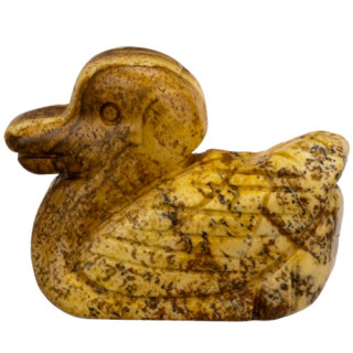 engraving duck, 48mm, picture jasper