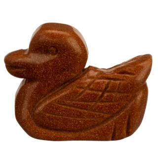 engraving duck, 48mm, gold sandstone