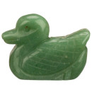 Gravur Ente, 48mm, grüner Aventurin