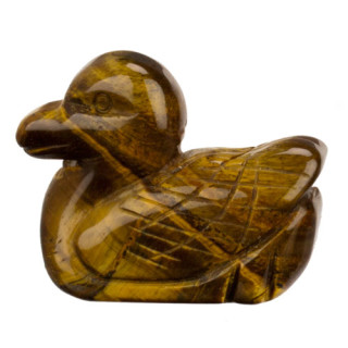 Gravur Ente, 48mm, Tigerauge