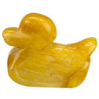 Gravur Ente, 48mm, gelbe Jade