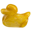 engraved duck, 48mm, yellow jade