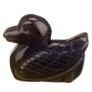 engraved duck, 48mm, grey agate