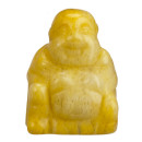 Gravur Buddha, 46mm, gelbe Jade