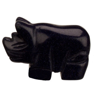 Gravur Nashorn, 48mm, Blaufluss