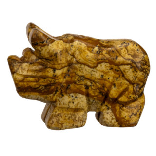 Gravur Nashorn, 48mm, Bilderjaspis