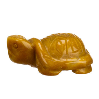 engraving turtle, 49mm, yellow jade
