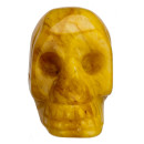 engraving skull, 48mm, yellow jade
