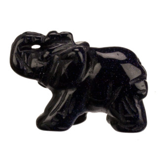 engraving elephant, 49mm, blue sandstone