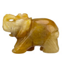 engraving elephant, 49mm, yellow jade