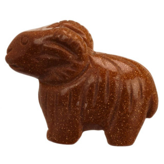 engraving ram, 38mm, gold sandstone