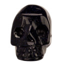 engraving skull, 36mm, blue sandstone