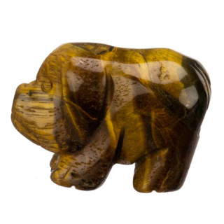 Gravur Schwein, 49mm, Tigerauge