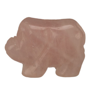 engraving pig, 49mm, rose quartz