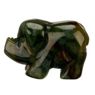 Gravur Schwein, 49mm, indischer Achat