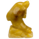 Gravur Delfin, 46mm, gelbe Jade