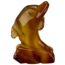 Gravur Delfin, 46mm, roter Achat