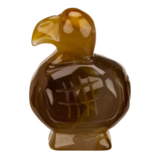 engraving pelican, 39mm, red agate