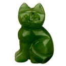engraving cat, 38mm, green aventurine