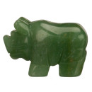 engraving rhino horn, 40mm, green aventurine